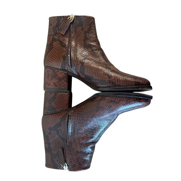 Massimo Dutti Snakeskin Leather Booties – EU 36 / US 6 – Made in Portugal - Picture 7 of 9